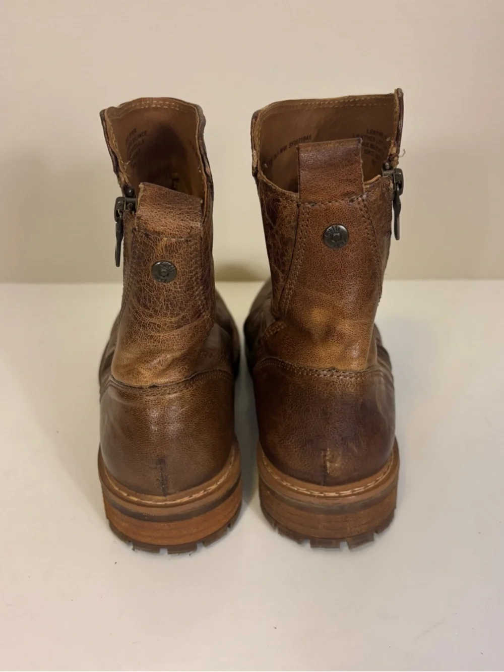 Sofft Brown Leather Zipper Side Mid Calf Boots Women’s 7.5 - Picture 4 of 7